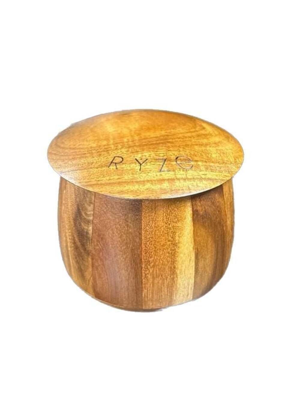 RYZE Handcrafted Acacia Wood Coffee Canister with Airtight Lid